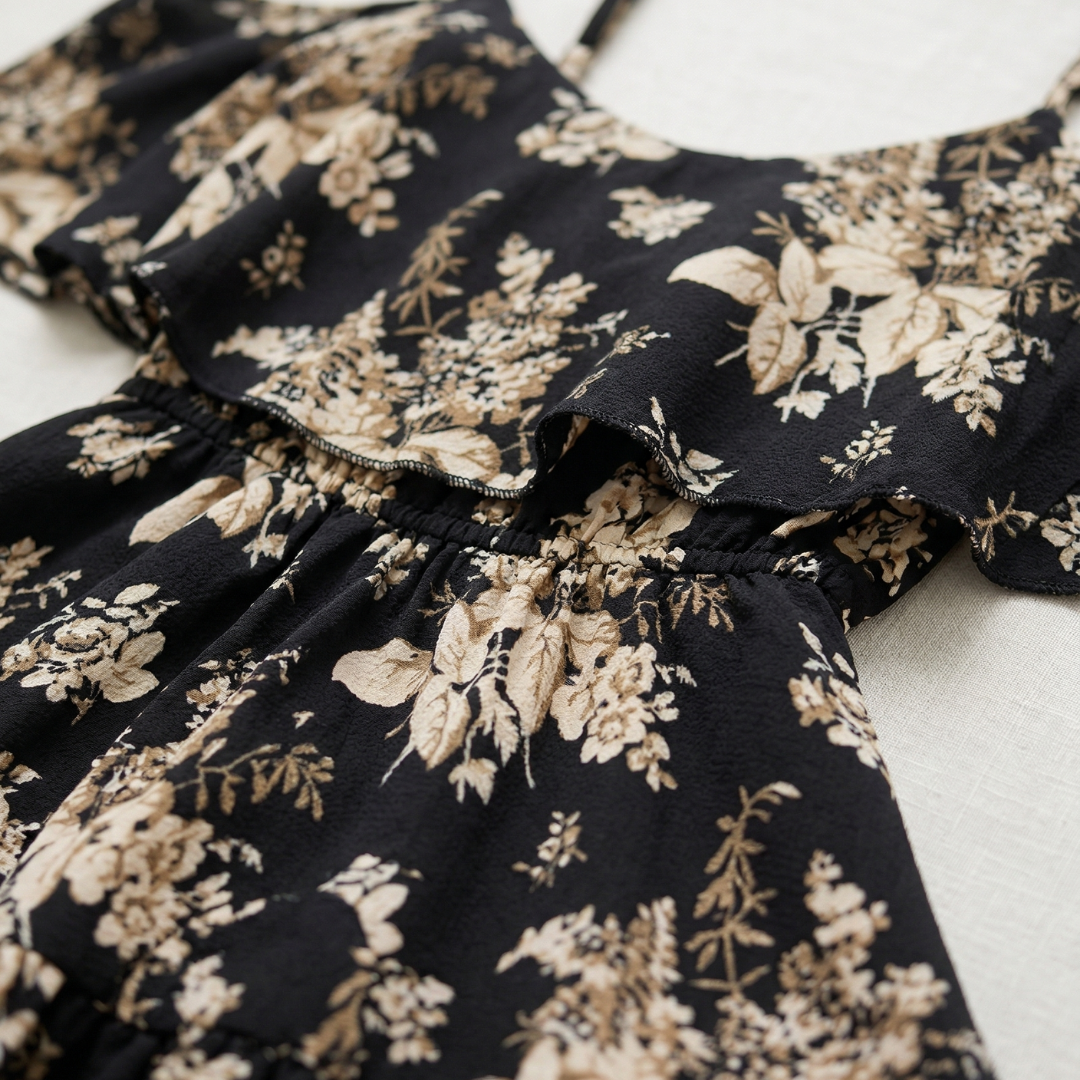 Floral Print Off-Shoulder Maxi Dress