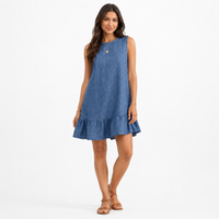 Isabelle Sleeveless Ruffle A-Line Midi Dress